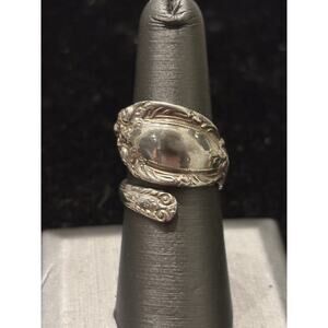Towle Sterling Silver Wrap Spoon Bypass Ring Sz 7 925